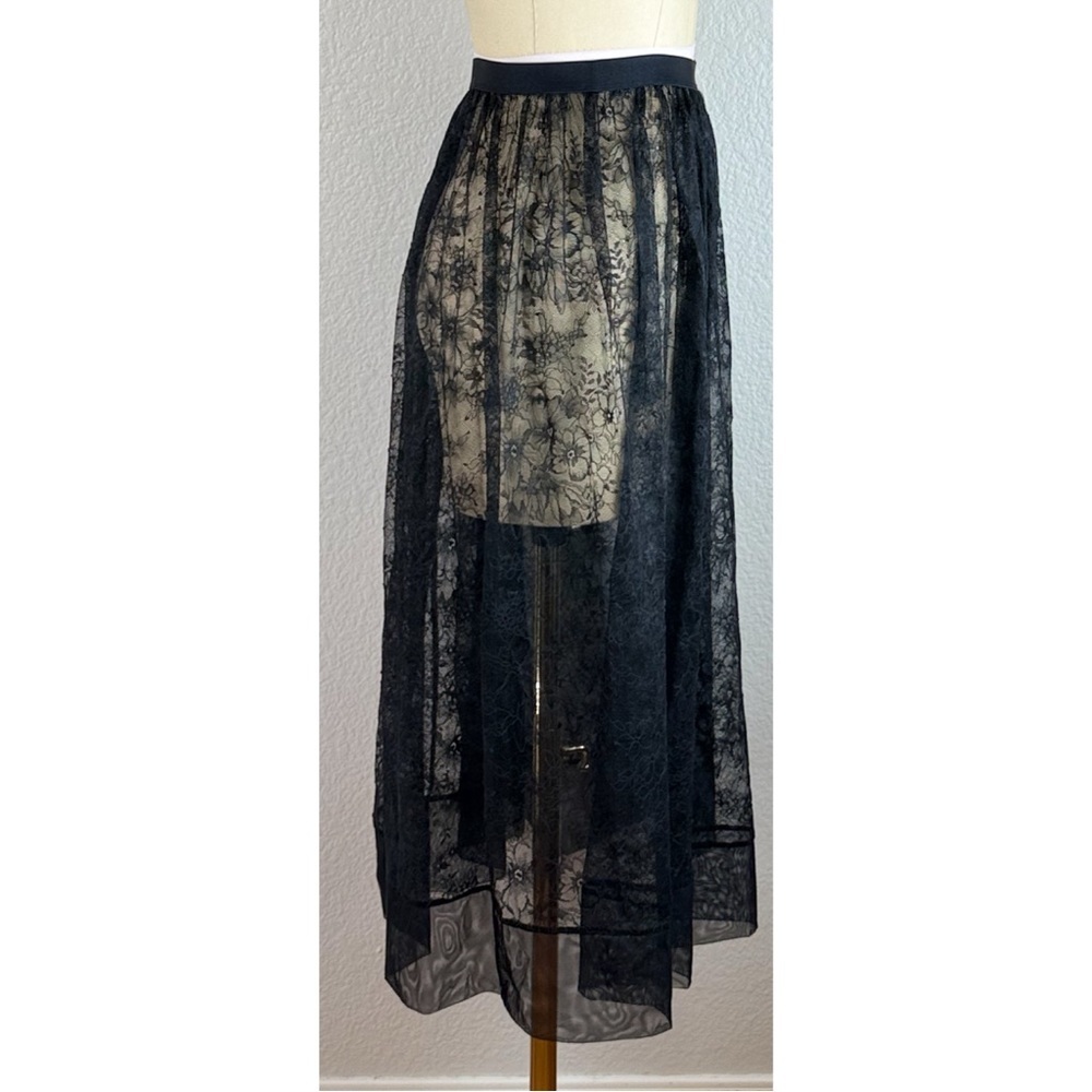 Victoria Secret Lingerie Sheer lace Midi Skirt Whimsigoth, Large - Picture 4 of 9